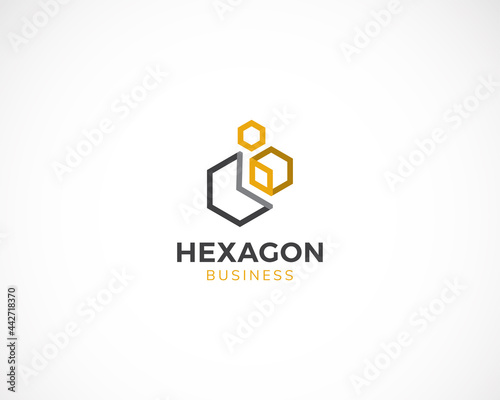 hexagon consult logo creative line science lab