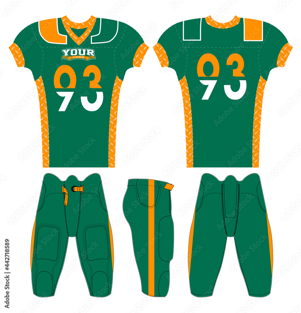 American Football jersey design with an elegant edgy and wild look ...