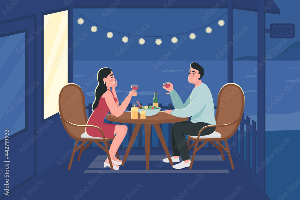 Love Story Concept Of A Romantic Couple Against Chalk Drawings Background.  Male Playing The Sax In A Restaurant For His Girlfriend. Stock Photo,  Picture and Royalty Free Image. Image 39408921.