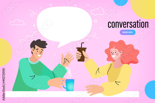 couple having fun in the cafe