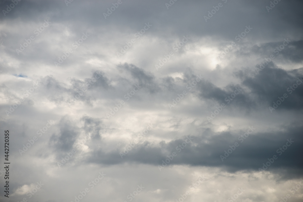 closeup of grey stormy sky background