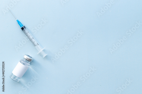 Coronavirus vaccine vial bottle for injection