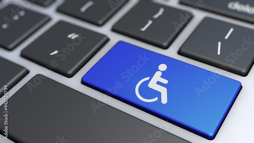 Website Accessibility Wheelchair Icon Concept