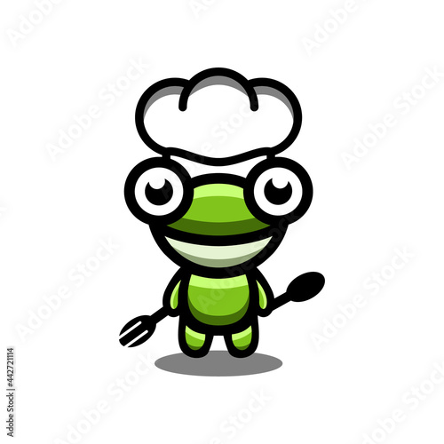 Simple Mascot Vector Logo Design frog s chef