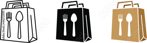 Takeaway Food icon , vector illustration photo