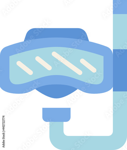 snorkel flat icon