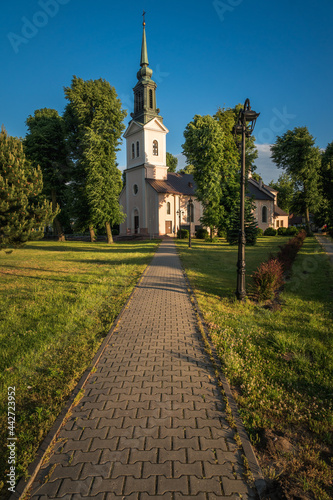 Obraz na płótnie Roman Catholic Church of St. Cross in Kozienice, Mazowieckie, Poland w salonie