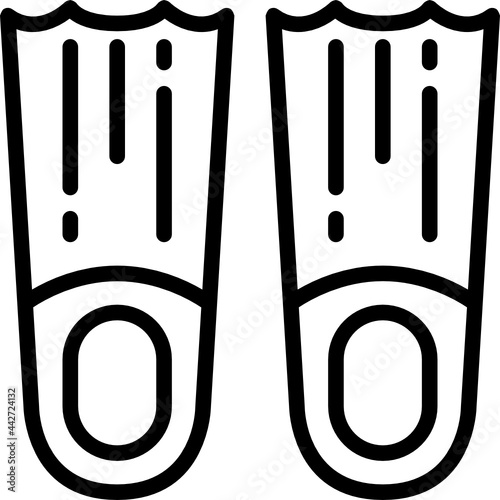 flippers outline icon
