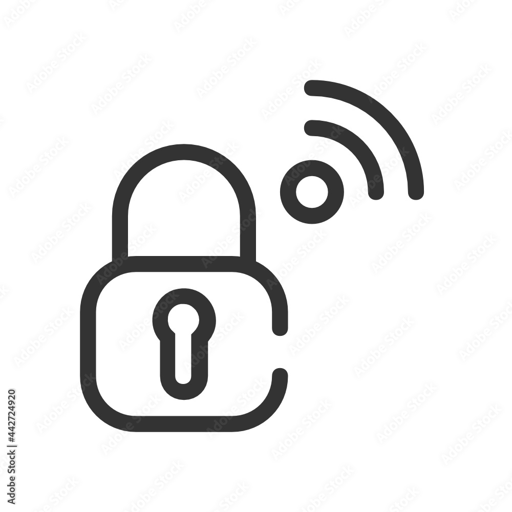Lock , Internet of Things outline icon. Lock , Internet of Things outline icon.