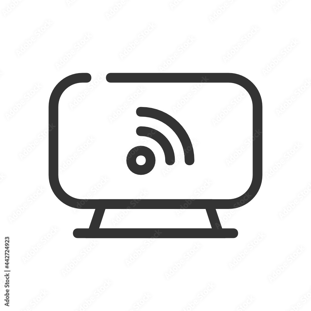 Television , Internet of Things outline icon. Television , Internet of Things outline icon.