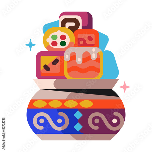Turkish and Arabic Sweets Oriental Bowl Icon