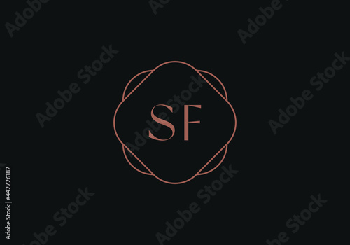 Initial letters SF logo design template