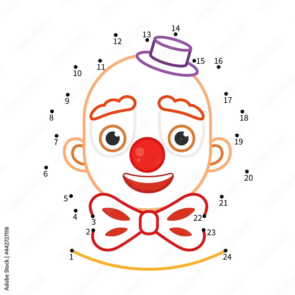 Educational game for kids. Dot to dot game for children. Illustration ...