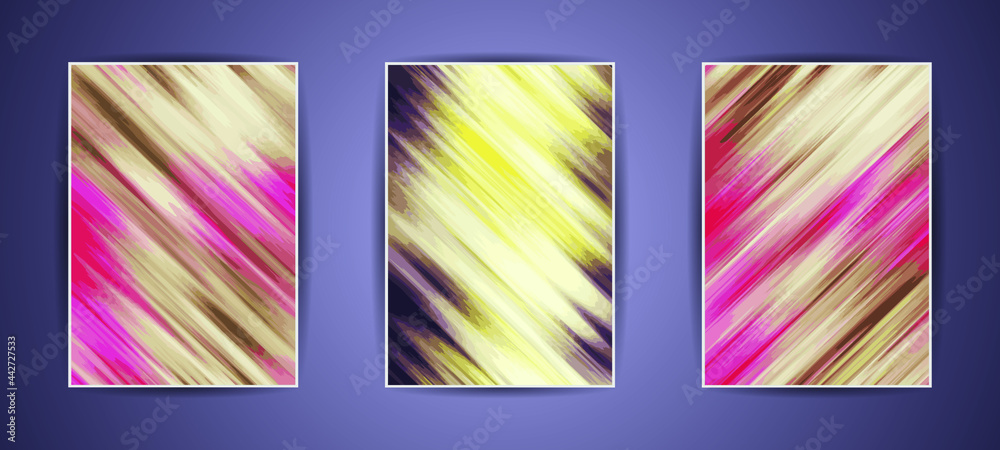 Set of Modern abstract color background. Liquid flow style. Creative gradient texture for you design 