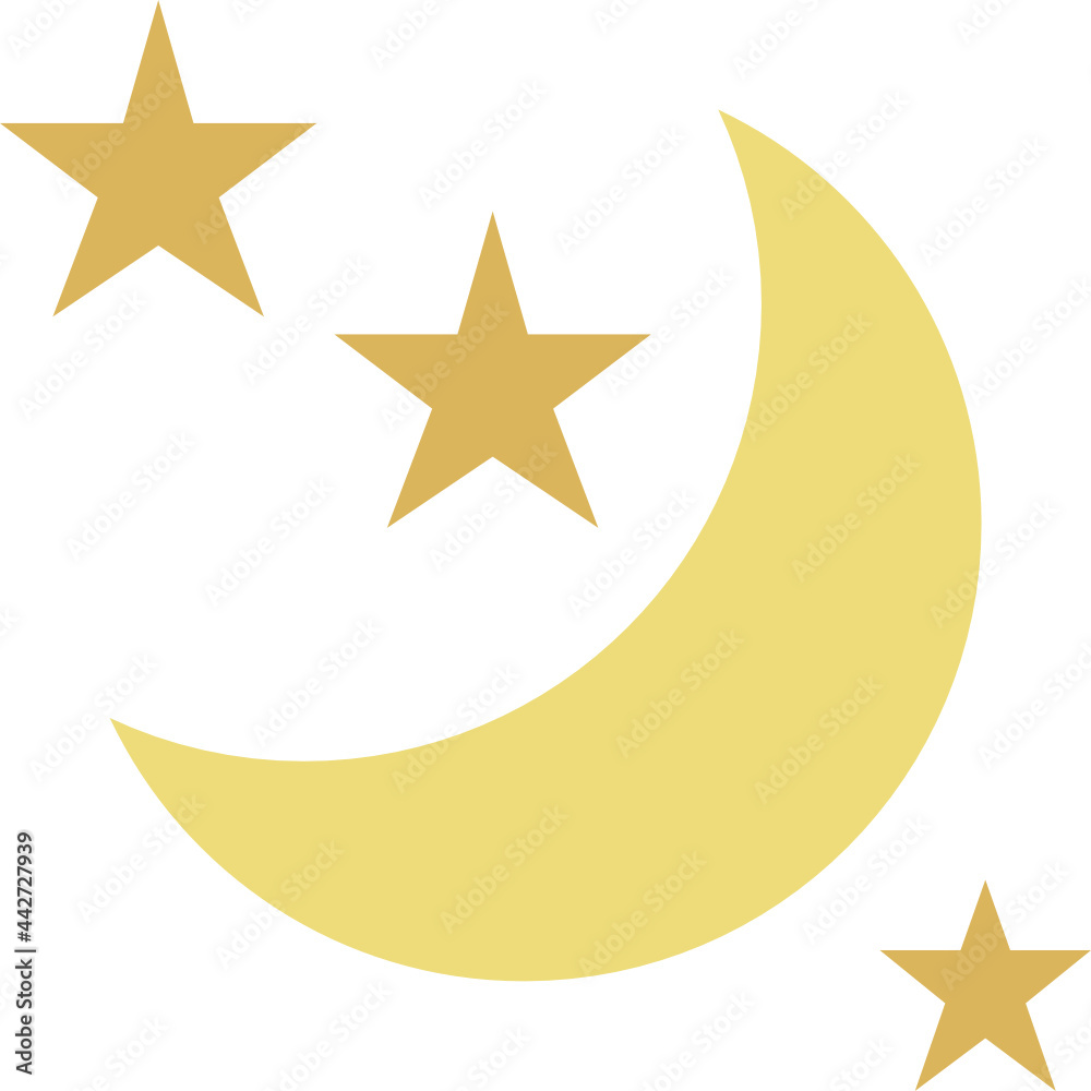 crescent moon flat icon crescent moon flat icon