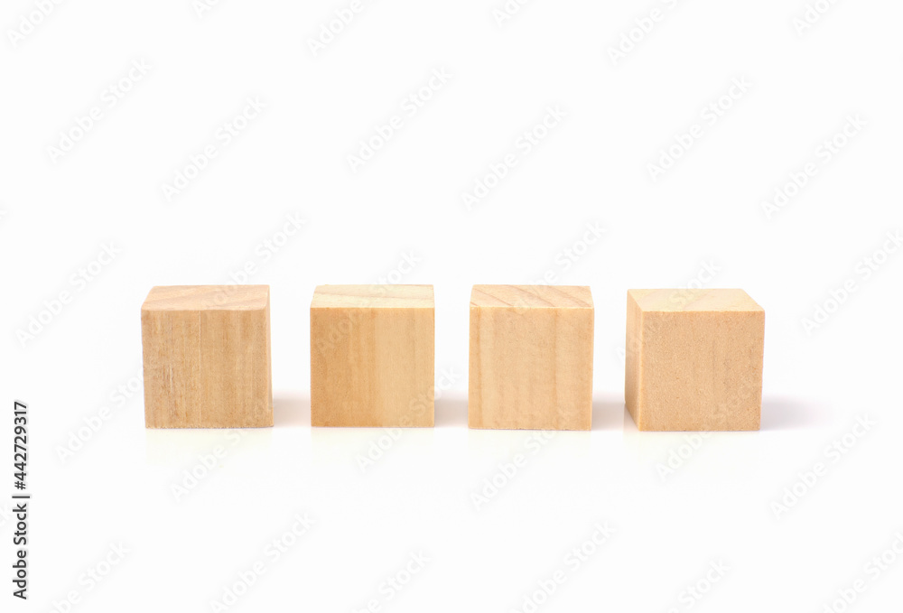 wooden geometric cube block, isolated wooden geometric cube block, isolated
