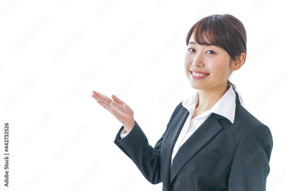 指をさすビジネスウーマン 指をさすビジネスウーマン
