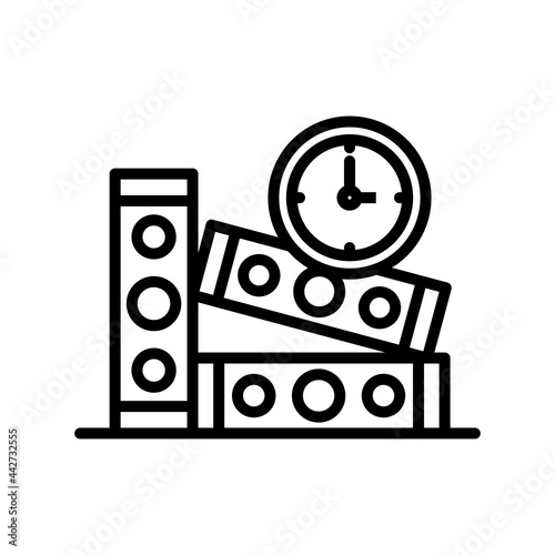 Duration Outline Vector Icon Design