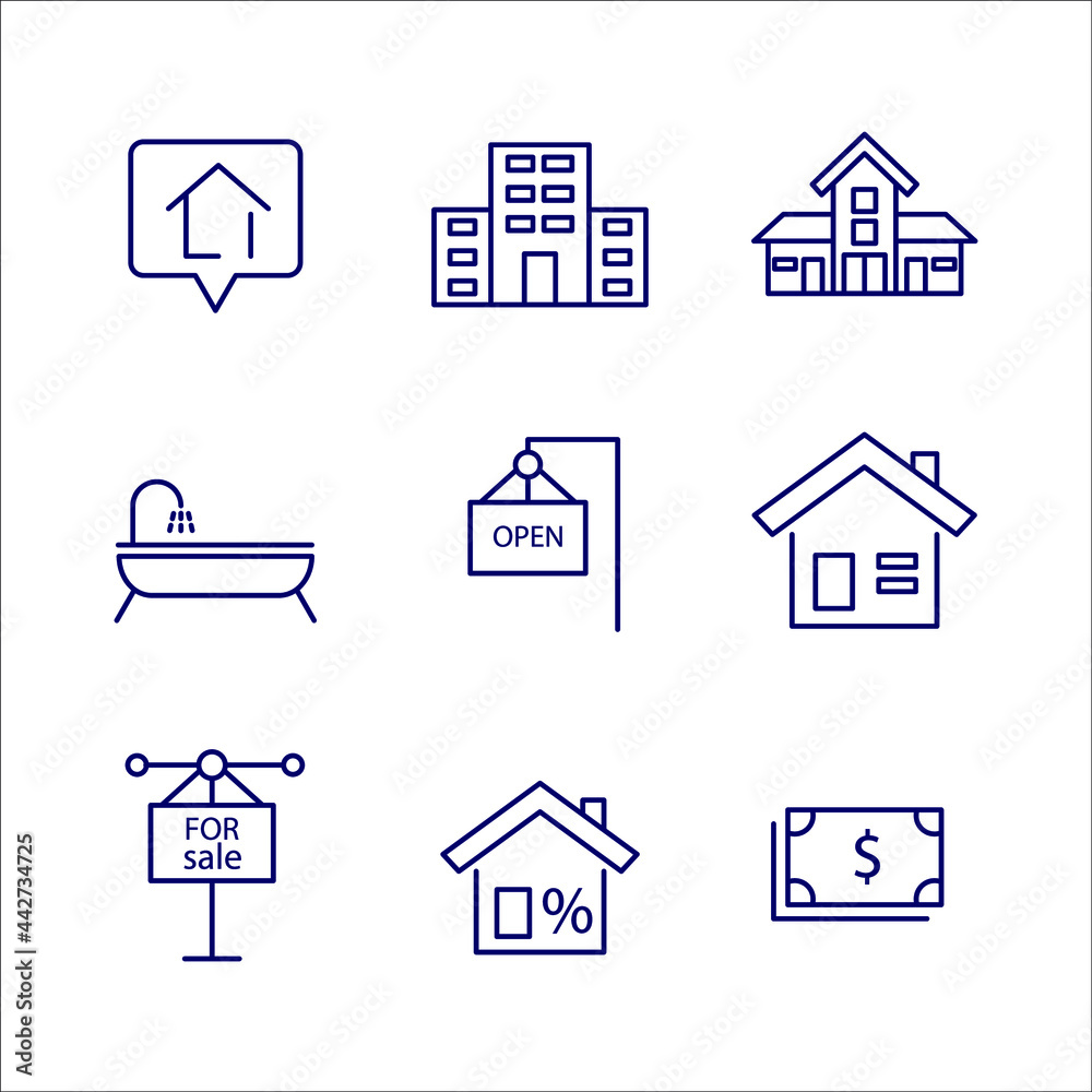 real estate icon. real estate set symbol vector elements for infographic web. real estate icon. real estate set symbol vector elements for infographic web.