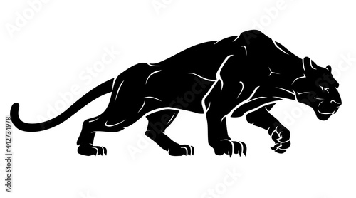 Black Panther Predator Cat Silhouette