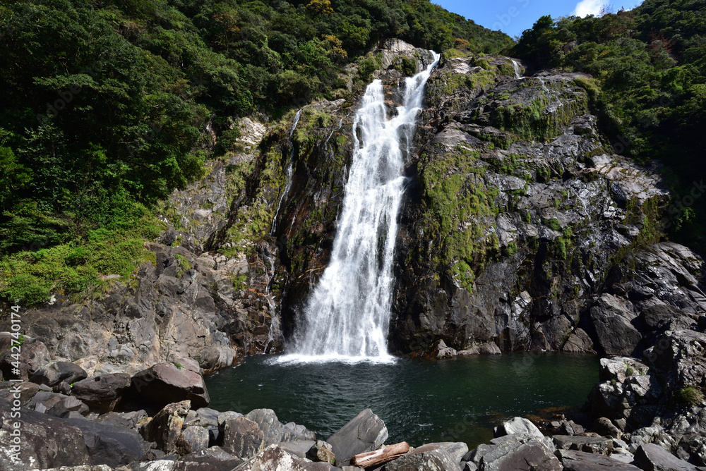 Obraz premium Waterfall of Oko, Yakushima, Kagoshima, Japan