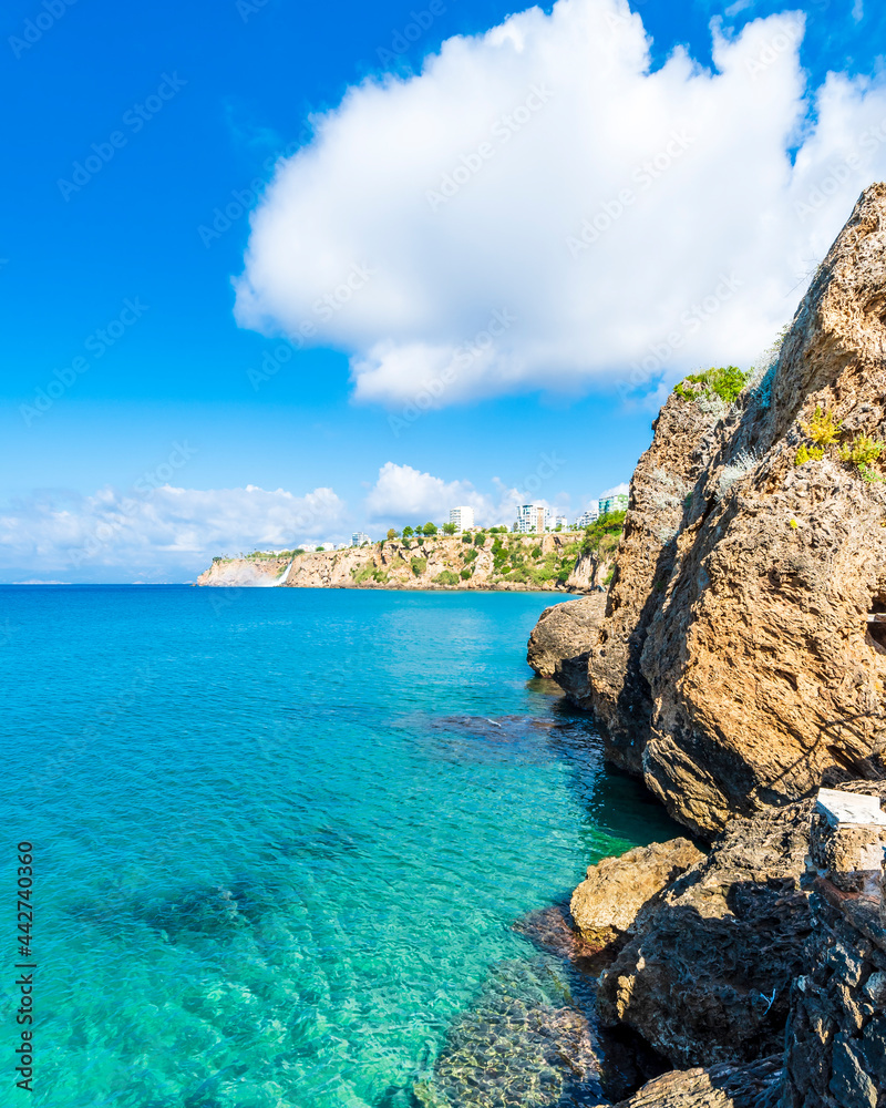 Fototapeta premium Coastal view of Antalya City in Turkey