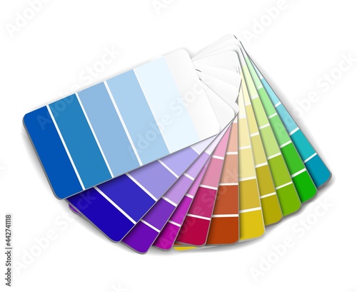 3d realistic vector color palette selection for designers. © Real Vector
