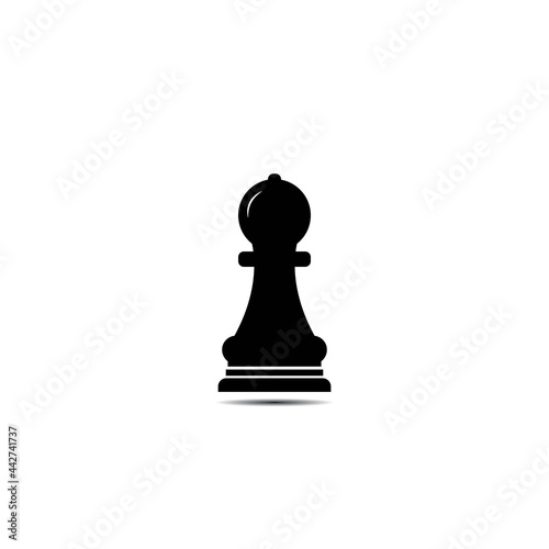 vector chess piece set for logo design. pawn, rook, knight, bishop, king and queen illustration