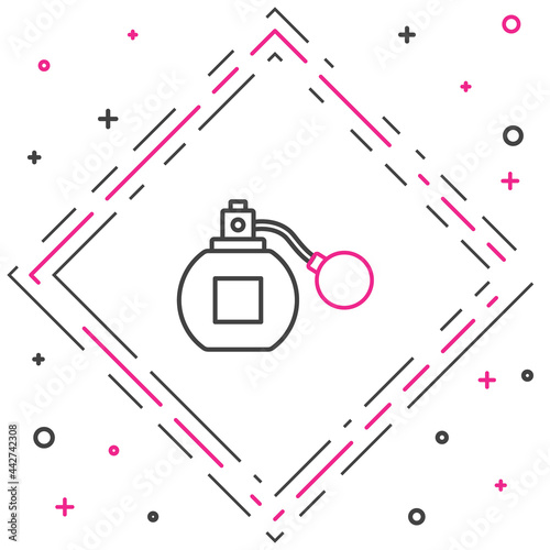 Line Perfume icon isolated on white background. Colorful outline concept. Vector