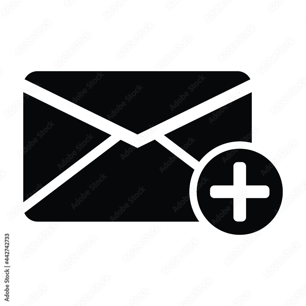 Email message plus icon