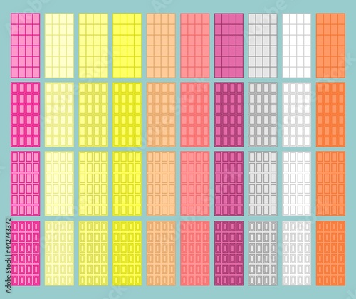 Multicolored chocolate bars