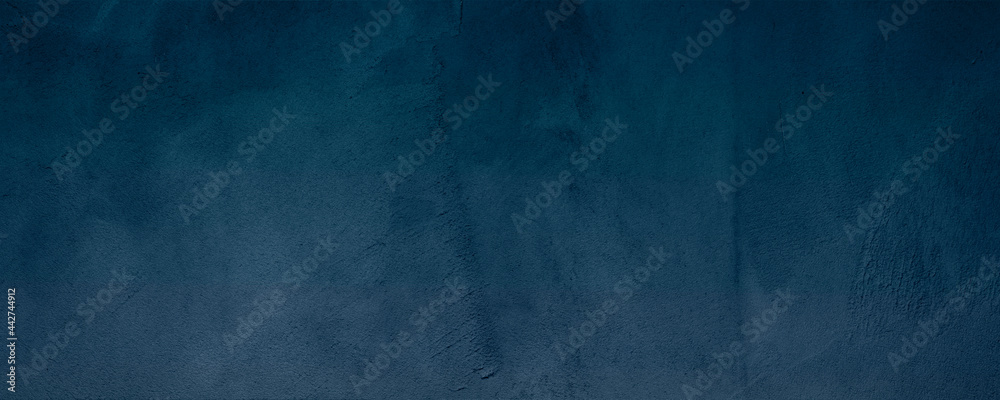dark and blue concreate and cement wall to present product and background, wallpaper banner