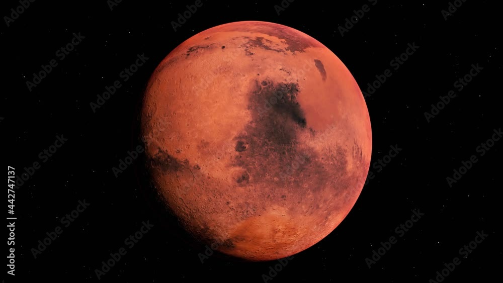A complete rotation of the planet Mars A complete rotation of the planet Mars