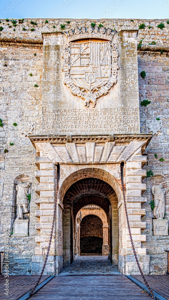 Naklejka premium entrance to the Ibiza castle