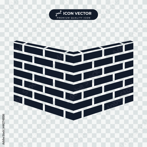 wall icon symbol template for graphic and web design collection logo vector illustration