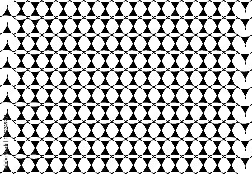 black and white circular pattern.