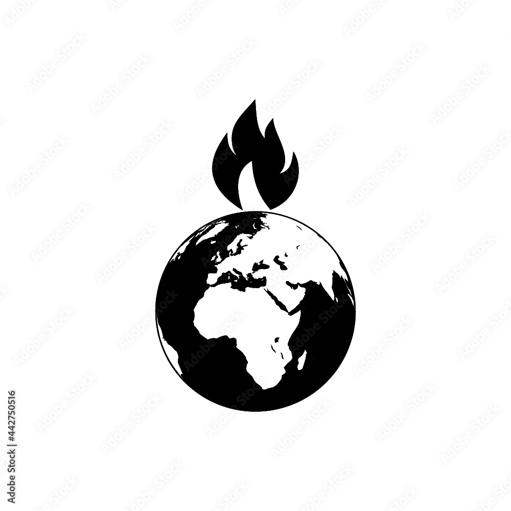 Global warming icon isolated on white background