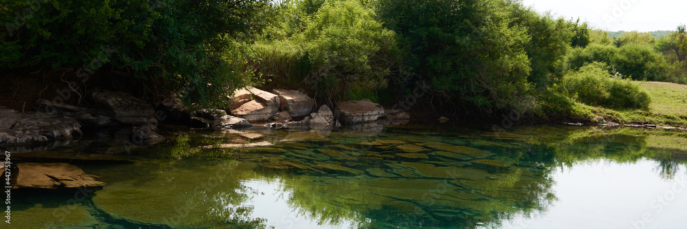 Tranquil nature landscape view of Albanian nature Tranquil nature landscape view of Albanian nature
