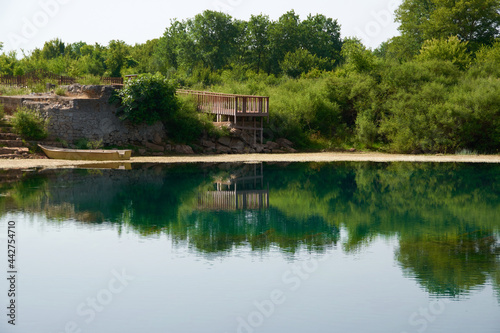 Tranquil nature landscape view of Albanian nature