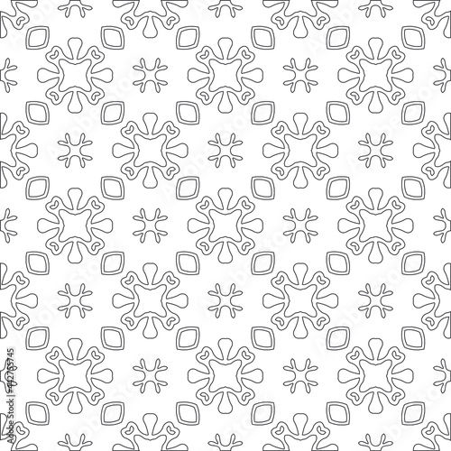  Vector geometric pattern. Repeating elements stylish background abstract ornament for wallpapers andbackgrounds. Black and white colors 