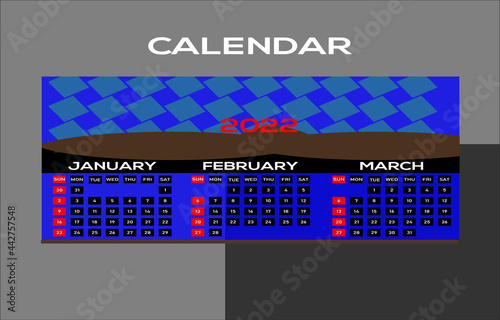 Creative calendar design 2022