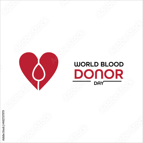 Heart blood drop donation icon logo illustration. world blood donor day logo vector design template