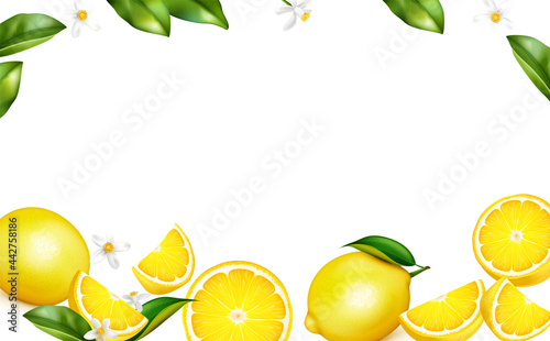 Lemon Realistic Background