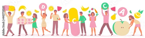 Vitamins Flat Illustration