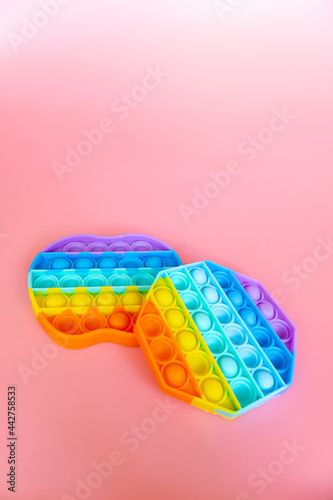 colorful silicone antistress sensory toy fidget push pop it