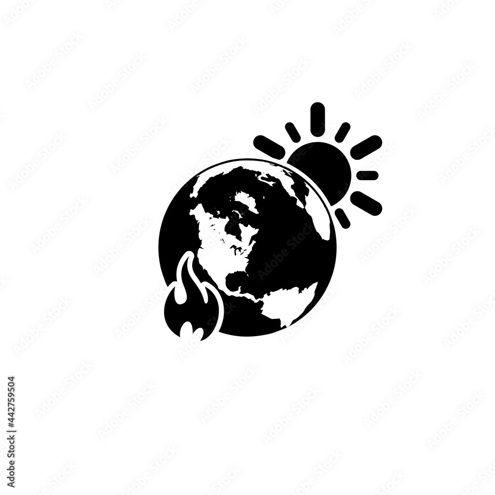 Global Warming icon isolated on white background Global Warming icon isolated on white background