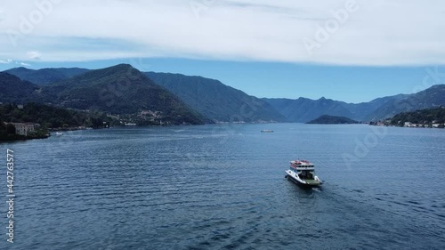Landscape of Lake Como near Bellagio, north Italy
