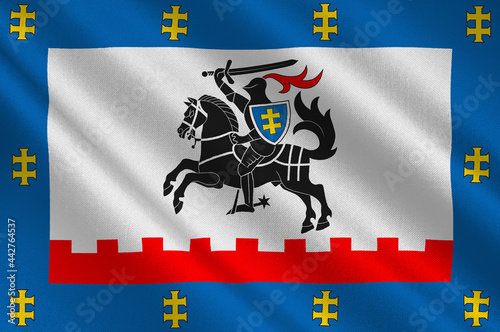 Flag of Panevezys County in Lithuania photo