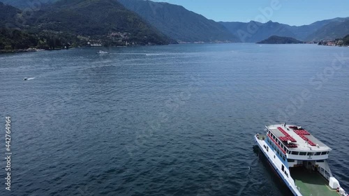 Landscape of Lake Como near Bellagio, north Italy