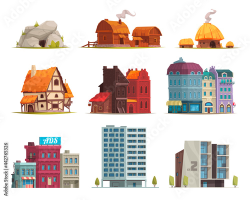 Architectural Housing Evolution Set